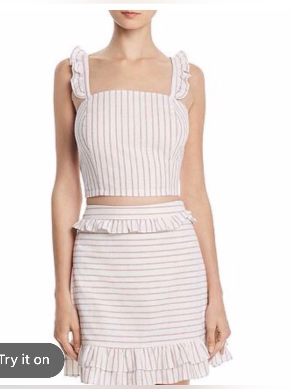 Aqua top/skirt set